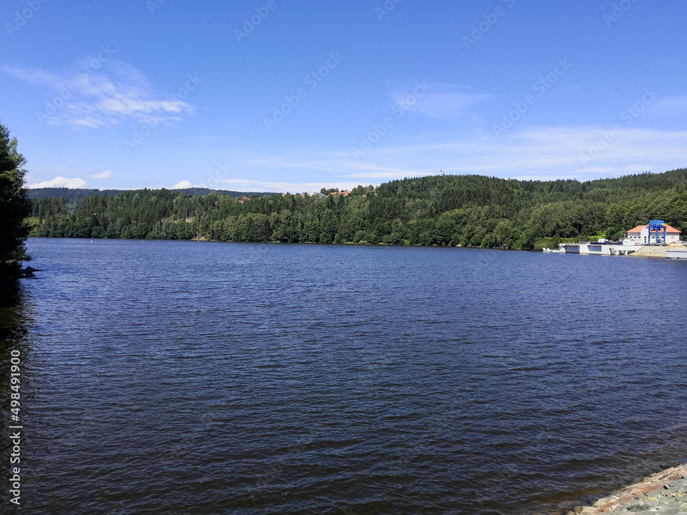 magical landscapes from the lipno dam in the bohemian forest czech republic,Europe magical landscapes from the lipno dam in the bohemian forest czech republic,Europe
