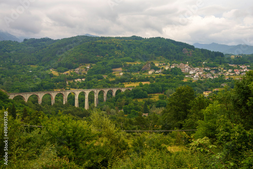 Landscape of Garfagnana at summer