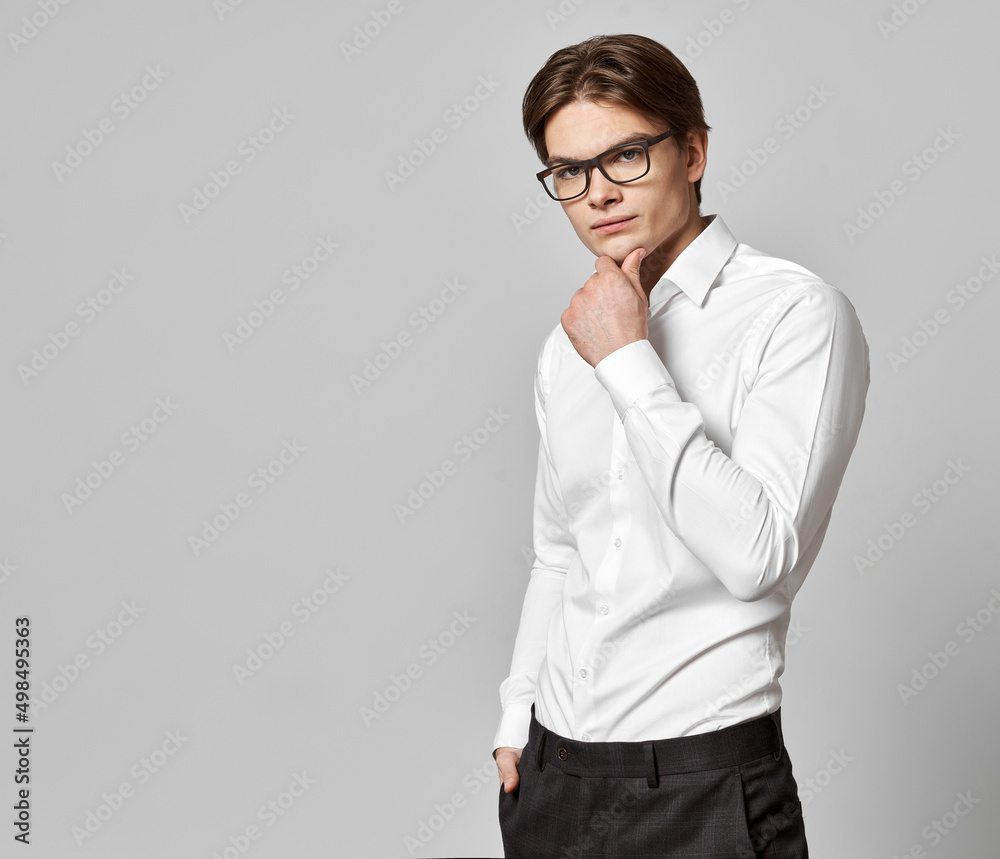 Young handome man contemplating Young handome man contemplating