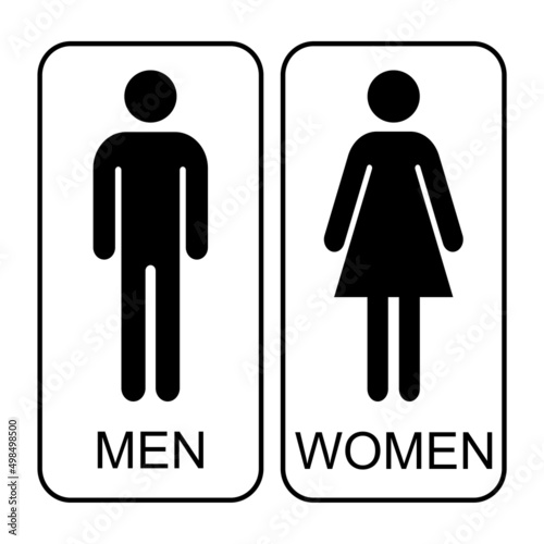 male and female icon vector. suitable for the sign on the bathroom or hotel toilet