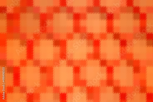 Seamless texture of a red plastic mesh with abstract repeating patterns in the form of rombs on brown background.