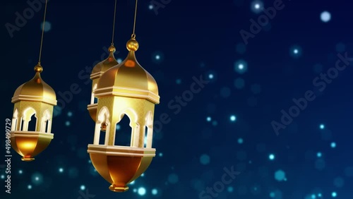 Islamic Background with Lantern