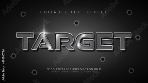Silver editable text effect