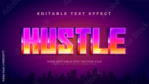 Retro hustle editable text effect