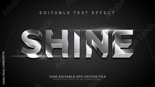 3d silver editable text effect