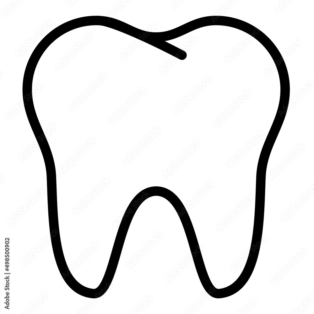 Tooth Flat Icon Isolated On White Background Tooth Flat Icon Isolated On White Background