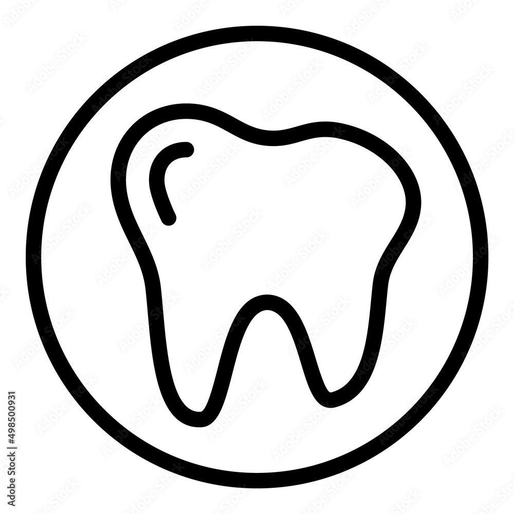 Tooth Flat Icon Isolated On White Background Tooth Flat Icon Isolated On White Background