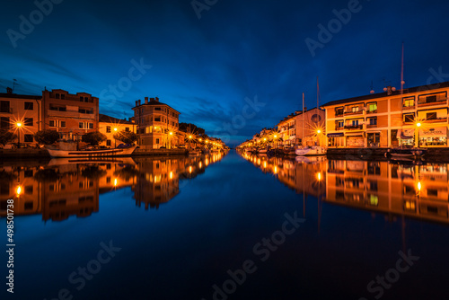 Old harbour of Grado town in panorama idyllic © Fotopogledi