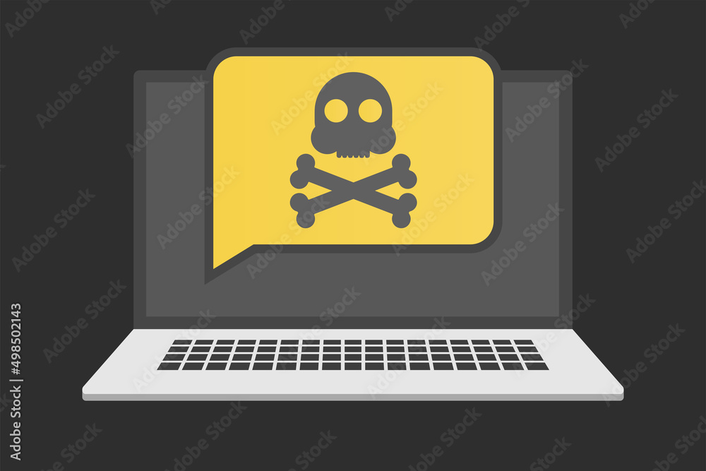 Vector illustration of error. Page error on laptop screen. Flat style design Vector illustration of error. Page error on laptop screen. Flat style design
