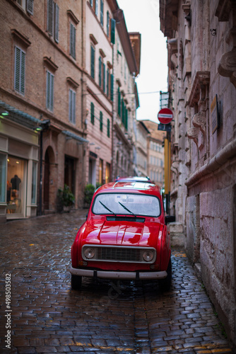 Old car on Italian old Streets