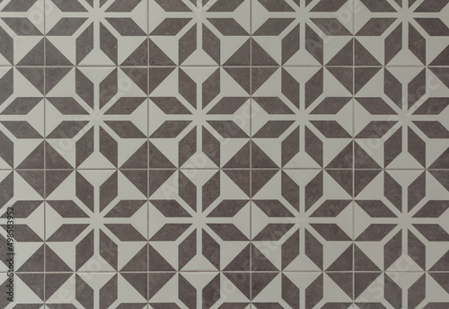 Abstract texture background Ceramic decorative tiles with geometric traditional pattern.