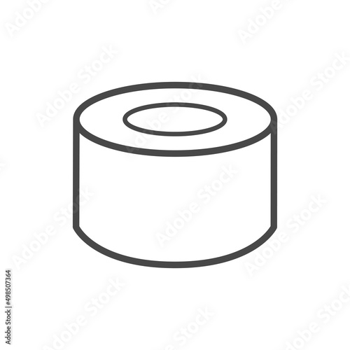 Vector linear icon with sushi