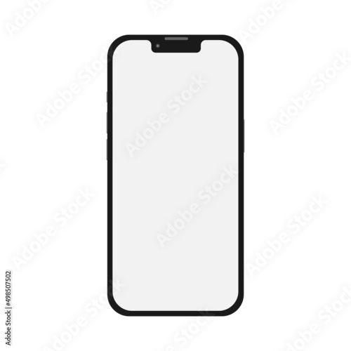 Mobile phone vector isolated on white background.