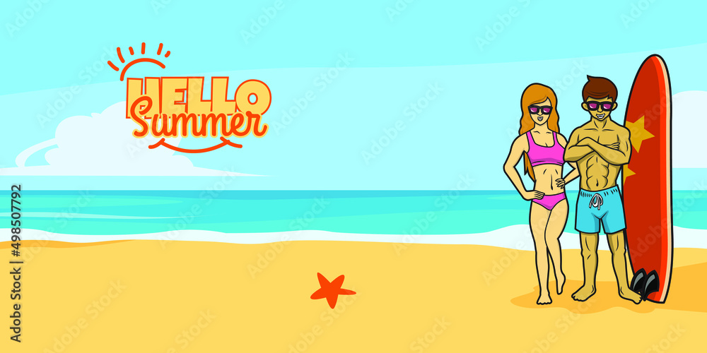 summer holiday vector illustration design