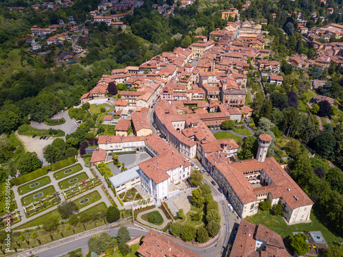 Fototapeta Naklejka Na Ścianę i Meble -  aerial view of Biella, Piedmont, Italy