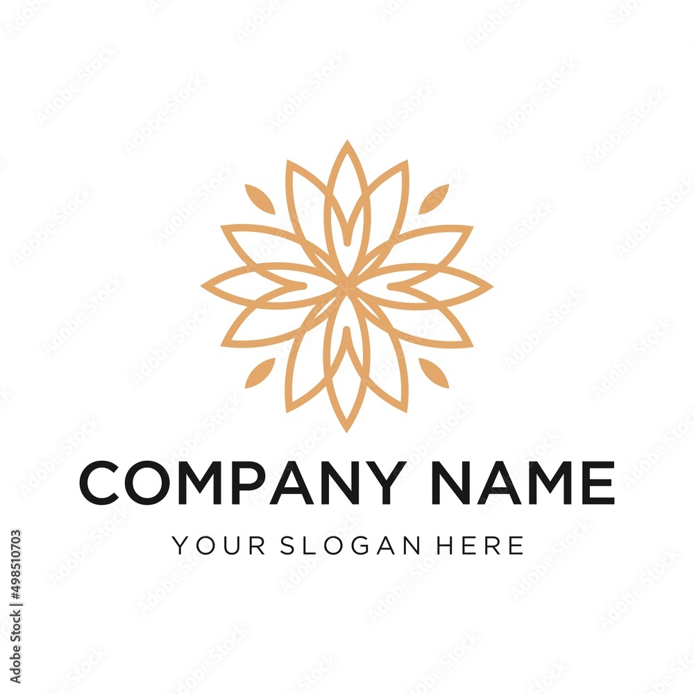 Premium Flower Ornamen Logo Template