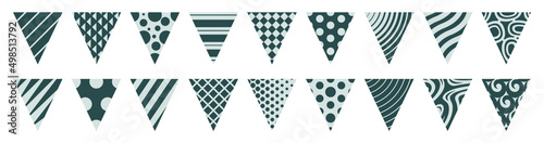 Foto Set of bunting flags for carnival garlands and holiday decoration