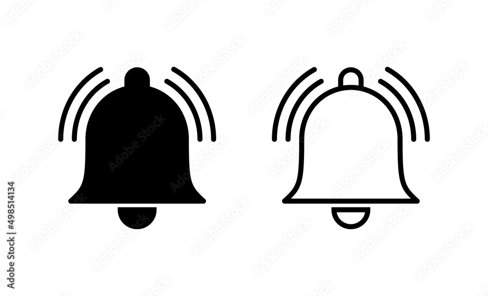 Bell icon vector. Notification sign and symbol for web site design Bell icon vector. Notification sign and symbol for web site design