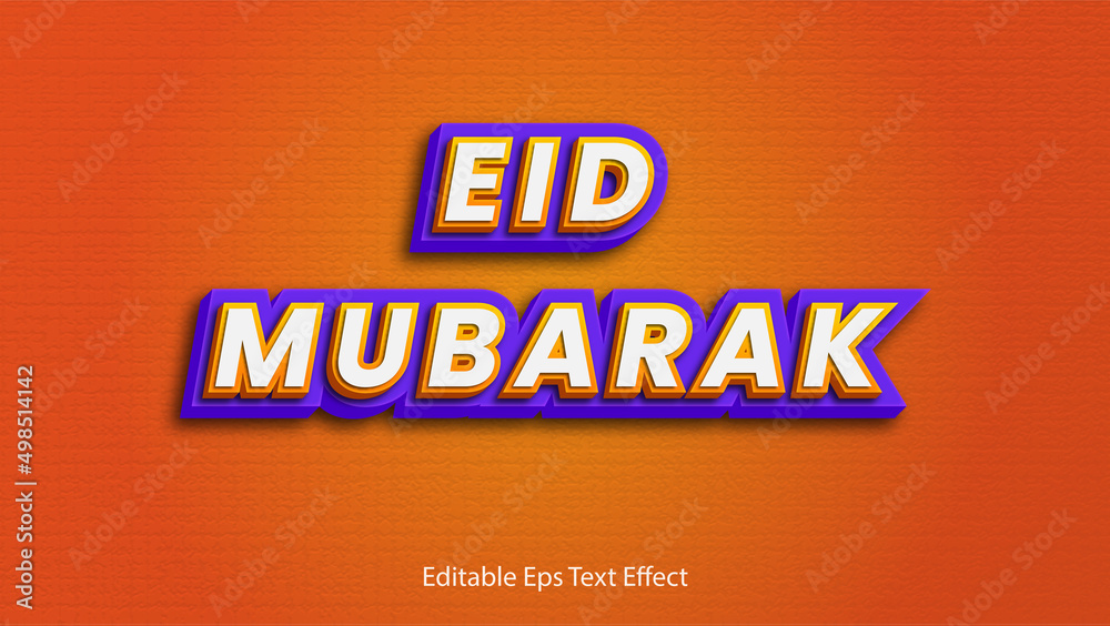Eid Mubarak greeting. Stylish eid Mubarak 3d text effect vector design in blue-purple colors. This Eid Ul Fitr wish can be used for an invitation card social media post banner poster. Eid Mubarak greeting. Stylish eid Mubarak 3d text effect vector design in blue-purple colors. This Eid Ul Fitr wish can be used for an invitation card social media post banner poster.