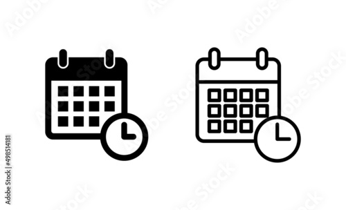 Calendar icon vector. Calender sign and symbol. Schedule icon symbol