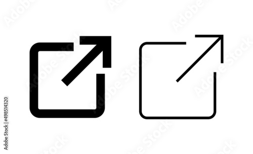 External link icon vector. link sign and symbol. hyperlink symbol