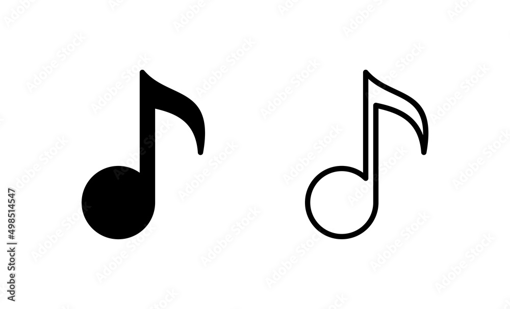 Music icon vector. note music sign and symbol