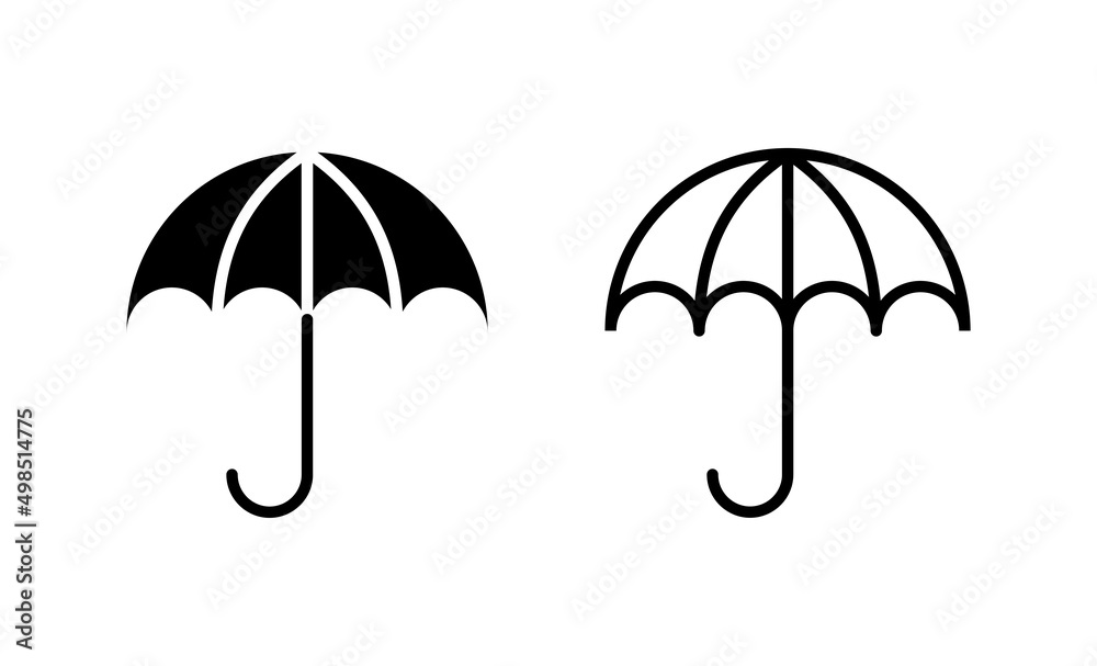 Umbrella icon vector. umbrella sign and symbol