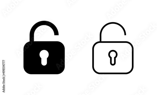 Unlock icon vector. Unlock sign and symbol. unlocked padlock icon