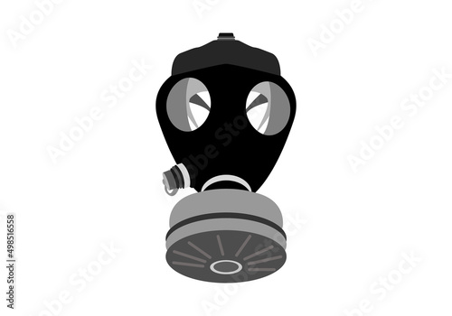 Máscara de protección contra armas químicas o biológicas. Guerra química o biológica. Máscara antigás