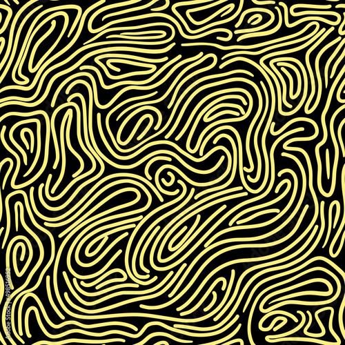 Pasta seamless pattern background. Asian Japanese ramen noodle  spaghetti texture.