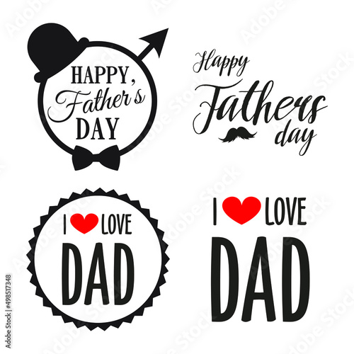 Happy fathers day.  I love you dad holiday lettering. Decorative frame for sublimation or cutting.