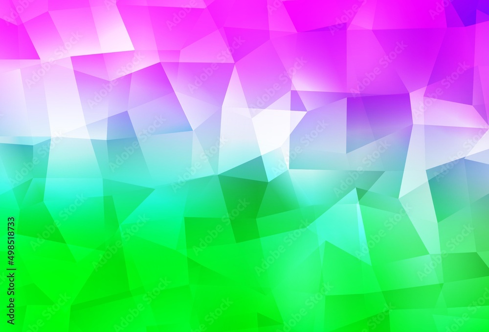 Obraz premium Light Pink, Green vector polygon abstract background.