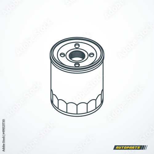Vector oil filter icon