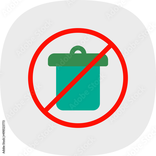 Obraz na płótnie No Littering Icon w salonie
