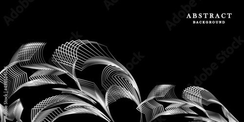 Abstract black white background