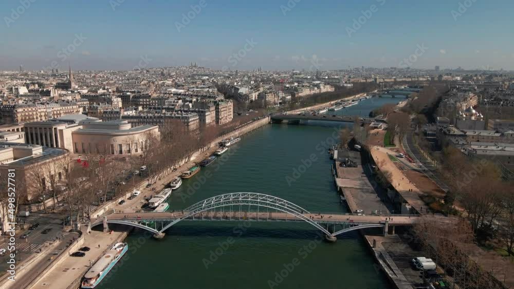 Passerelle Debily - Paris - Drone shot Passerelle Debily - Paris - Drone shot