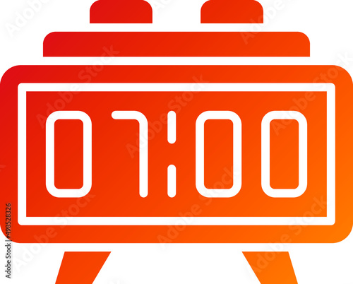 Digital Clock Icon Style