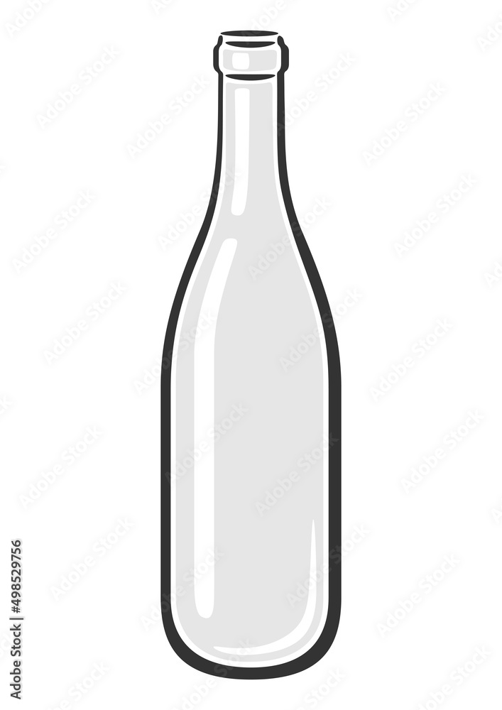 Illustration of wine bottle. Image for restaurants and bars. Illustration of wine bottle. Image for restaurants and bars.