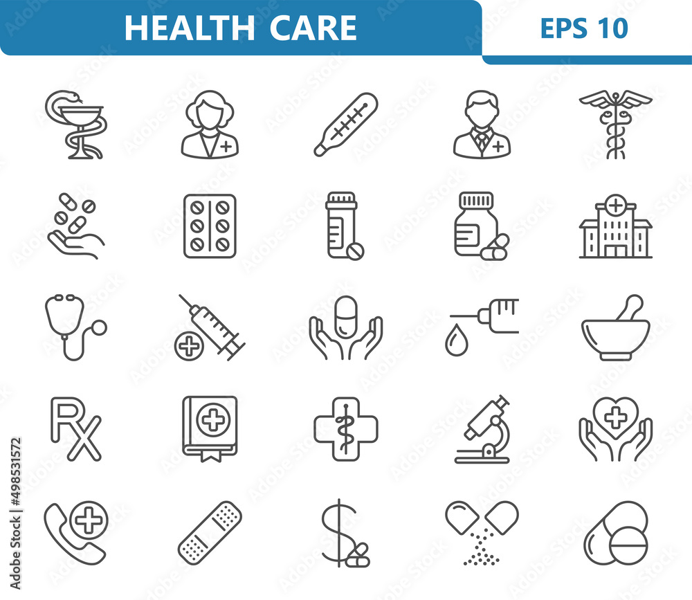 Healthcare Icons. Health Care, Medical, Hospital Icon.