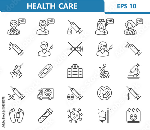 Healthcare Icons. Health Care, Medical, Hospital Icon.