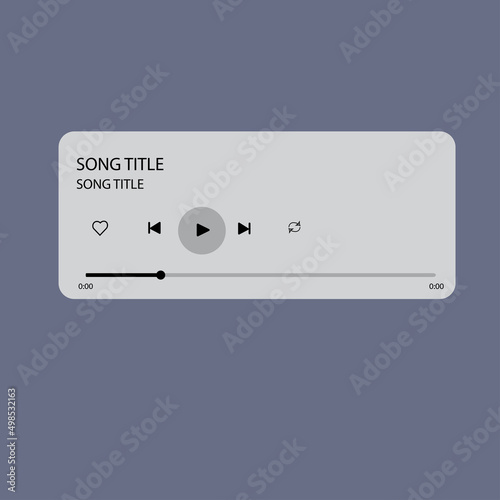 template music player for handphone. Music player pop up spotify. Notification playing song, UI UX design interface. Youtube, iphone, resso. 