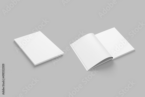 Foto White blank Book Mockup with hard cover