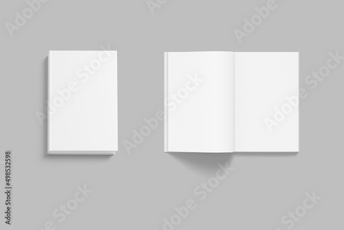 Foto White blank Book Mockup with hard cover