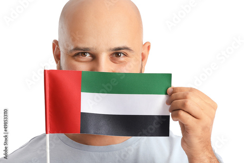 Man with the national flag ...