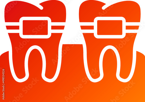 Tooth Braces Icon Style