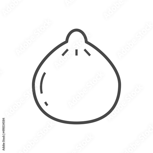 Vector linear icon with khinkali