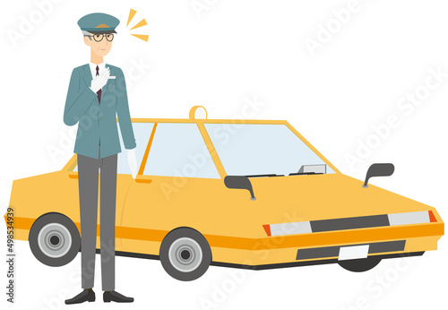 タクシーの運転手に転職をしたシニア男性