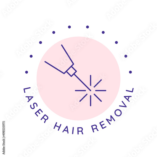 IPL Laser hair removal verctor illustration concept