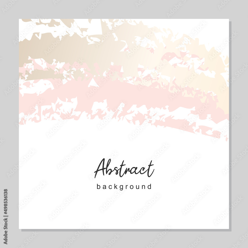 Abstract grunge background with pastel pink and gold texture. vector illustration