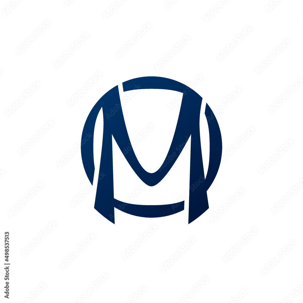 Simple Letter M Logo Vector Design. M Logo Abstract Circle Emblem, Design Concept for Logo Monogram template element Simple Letter M Logo Vector Design. M Logo Abstract Circle Emblem, Design Concept for Logo Monogram template element